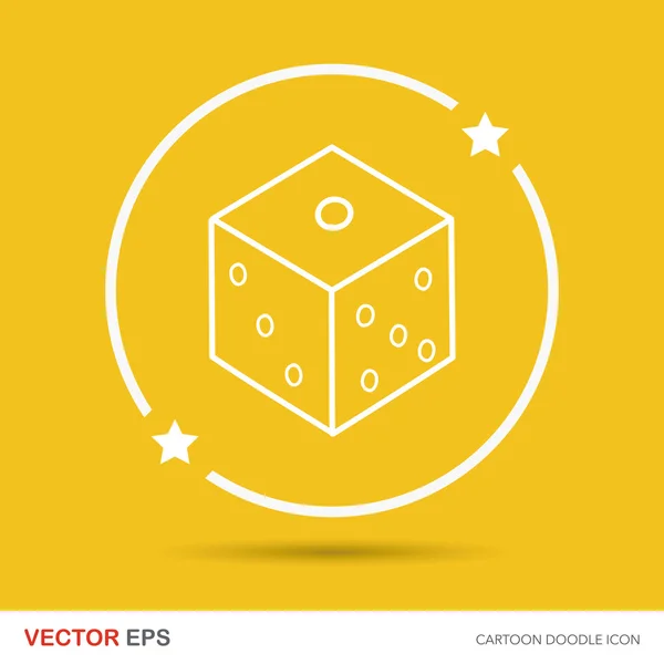 Dados doodle vector ilustración — Vector de stock