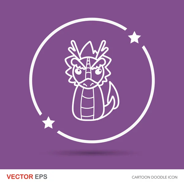 Ilustração do vetor do doodle do dragão zodíaco chinês —  Vetores de Stock