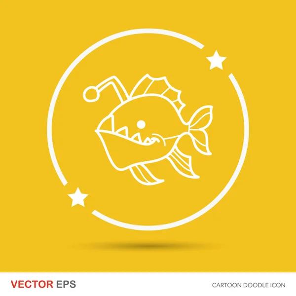 Illustration vectorielle de gribouillis de poissons de mer — Image vectorielle
