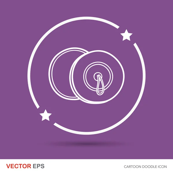 Instrumento musical Platos doodle vector ilustración — Vector de stock