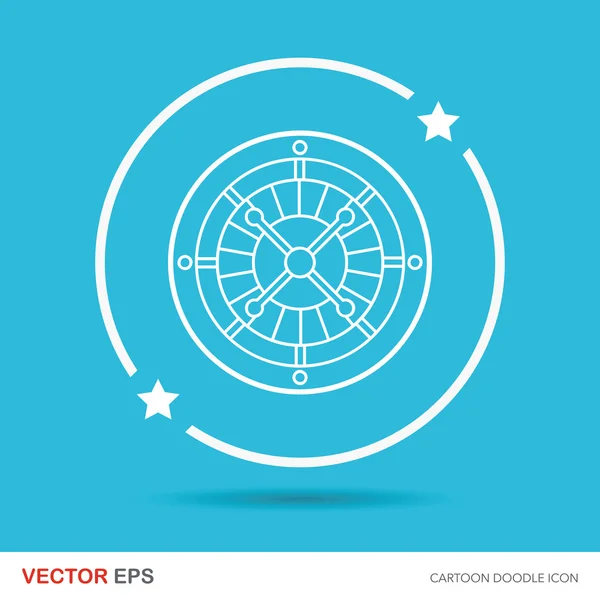 Ruleta doodle vector ilustración — Vector de stock