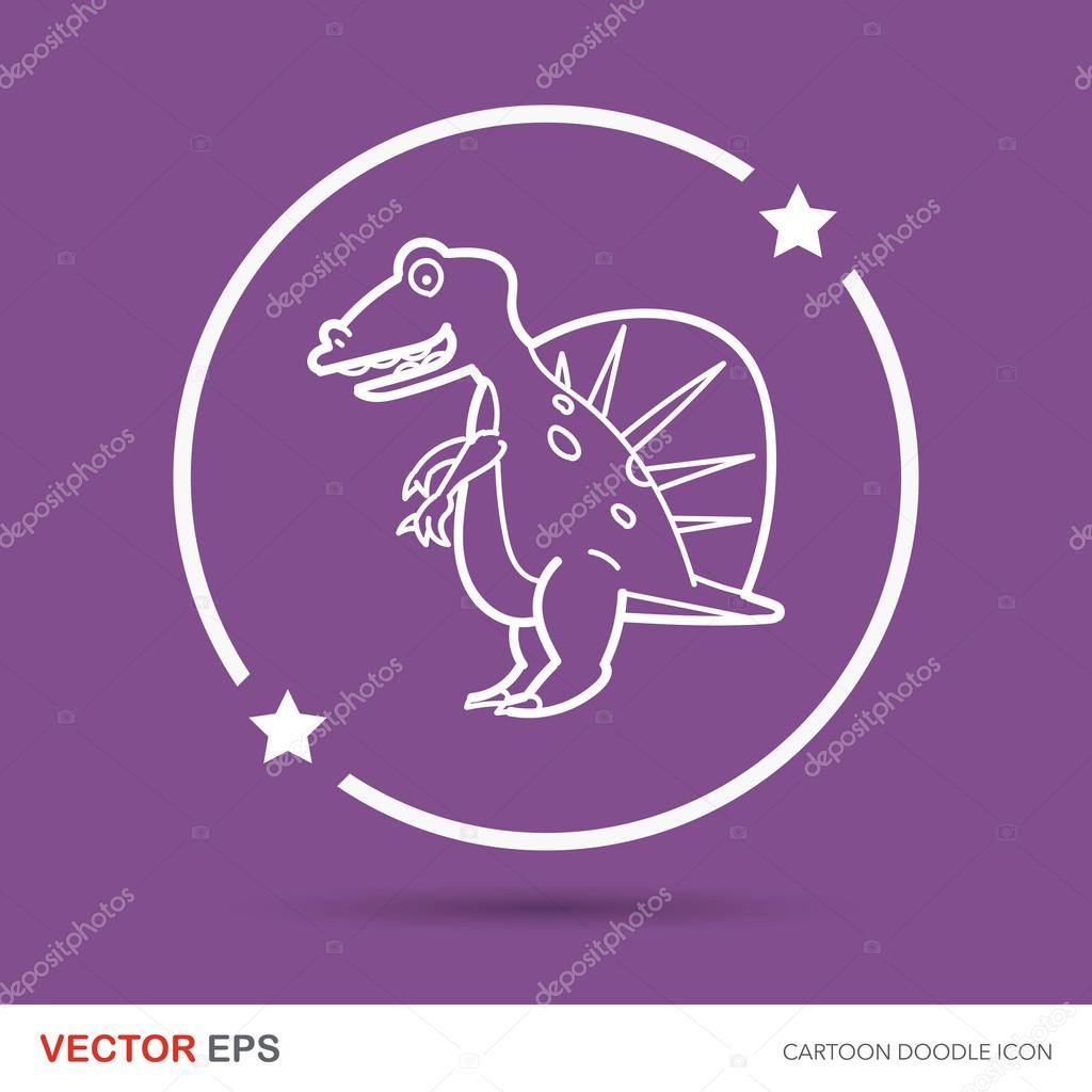 dinosaur doodle vector illustration