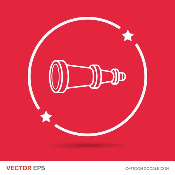 Ilustração vetorial doodle binocular — Vetor de Stock