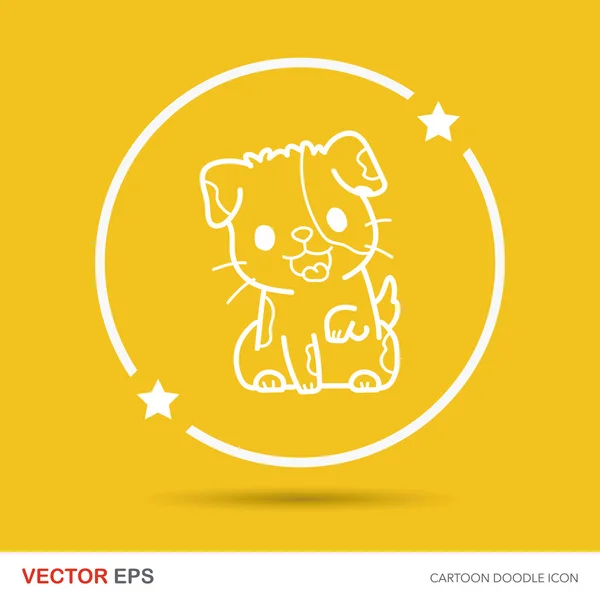 Dog Doodle Vektor Illustration — Stockvektor
