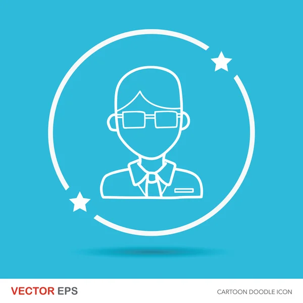 Lawyer doodle vector illustration — Stock Vector