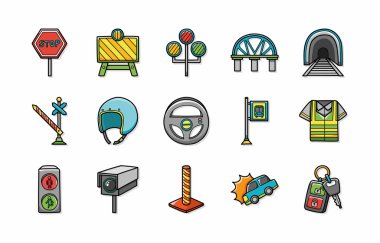 Trafik ve işareti simgeler kümesi, eps10