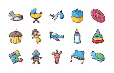 Yeni doğan bebek simgeler kümesi, eps10