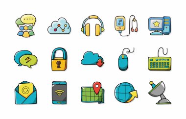 Internet ve Medya simgeler kümesi, eps10