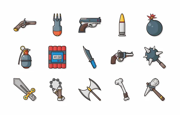 Set von Waffensymbolen, Eps10 — Stockfoto