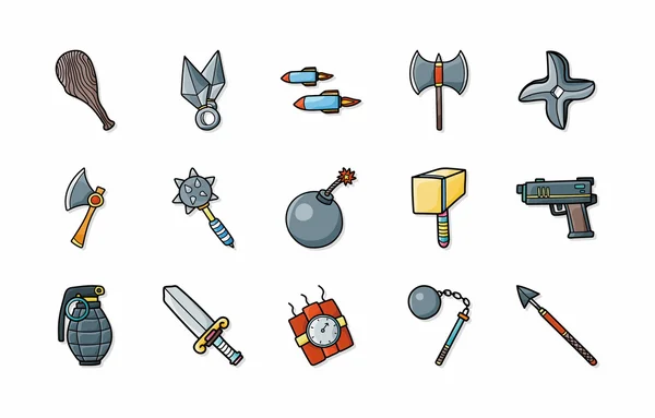 Weapons icons set,eps10 — Stock Photo, Image