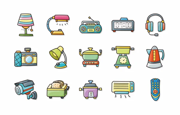 Home appliances icons set,eps10 — Stock Photo, Image
