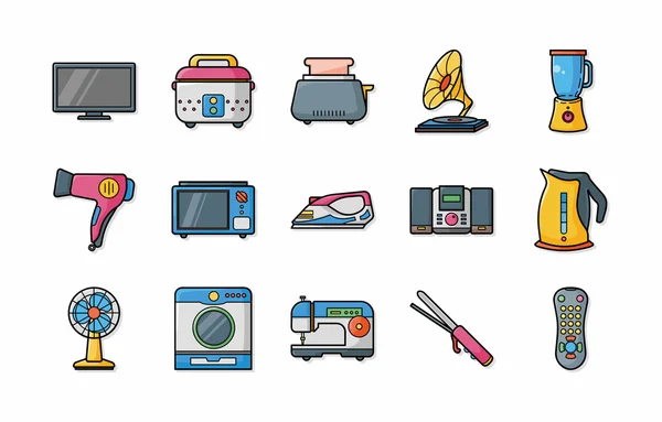 Home appliances icons set,eps10 — Stock Photo, Image