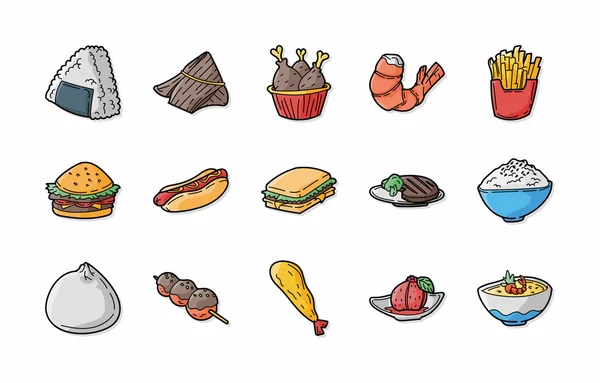 Food and drinks icons set,eps10 — Stock Photo, Image