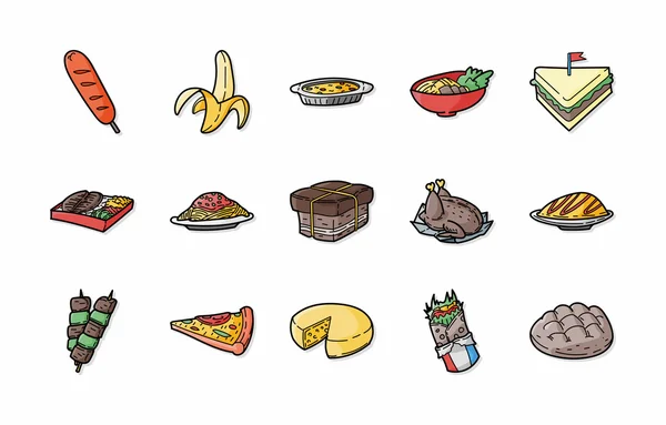 Food and drinks icons set,eps10 — Stock Photo, Image