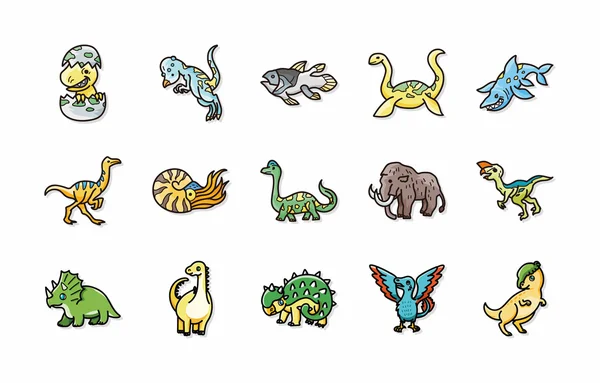 Dinosaurs icons set,eps10 — Stock Photo, Image