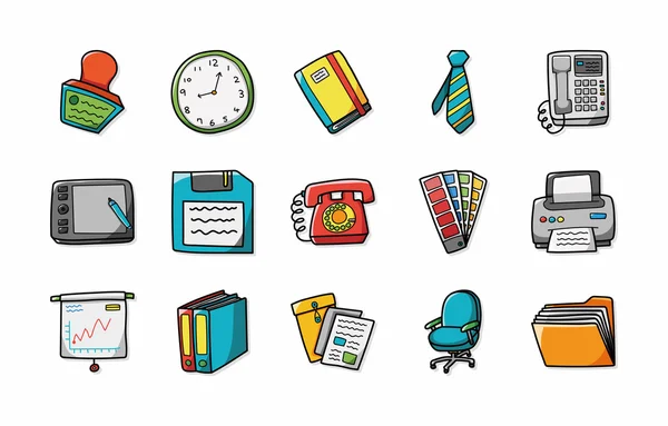 Business and office icons set, eps10 — стоковое фото