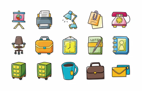 Business and office icons set, eps10 — стоковое фото