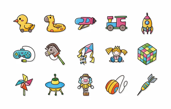 Bambini giocattoli icone set, eps10 — Foto Stock