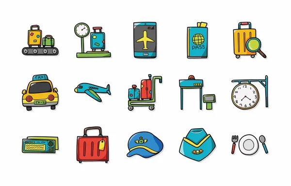 Airport sign icons set,eps10 — Stock Photo, Image