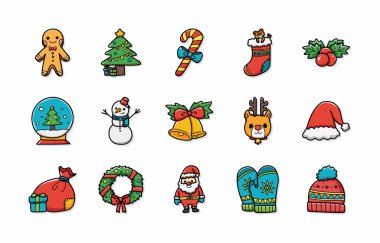 Noel ve kış simgeler kümesi, eps10