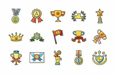 Ödüller ve kupa Icons set, eps10
