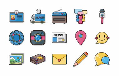 Sosyal Medya Icons set, eps10