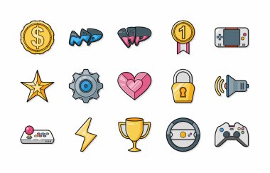 Fantezi oyun simgeleri hazır, eps10