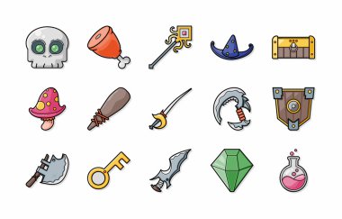 Fantezi oyun simgeleri hazır, eps10