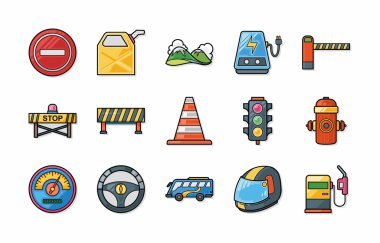 Trafik ve işareti simgeler kümesi, eps10