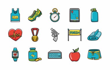 Maraton ve koşma simgeler kümesi, eps10