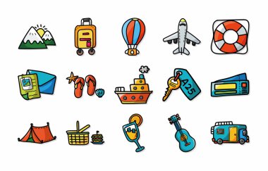 Seyahat ve Turizm simgeler kümesi, eps10