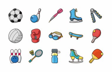 Spor ve fitness simgeler kümesi, eps10