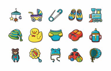 Yeni doğan bebek simgeler kümesi, eps10