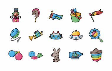 Çocuk oyuncakları simgeler kümesi, eps10