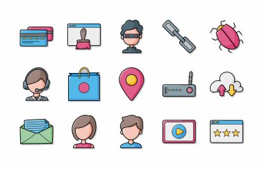 Internet ve Medya simgeler kümesi, eps10