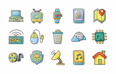 Internet ve Medya simgeler kümesi, eps10