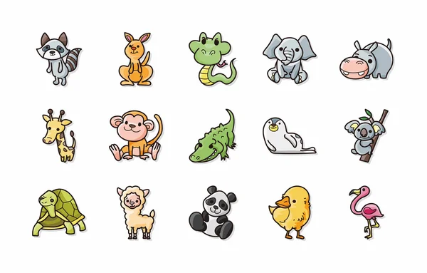 Komik hayvanlar simgeler kümesi, eps10