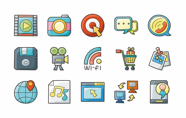 Social media icons set, eps10 — стоковый вектор