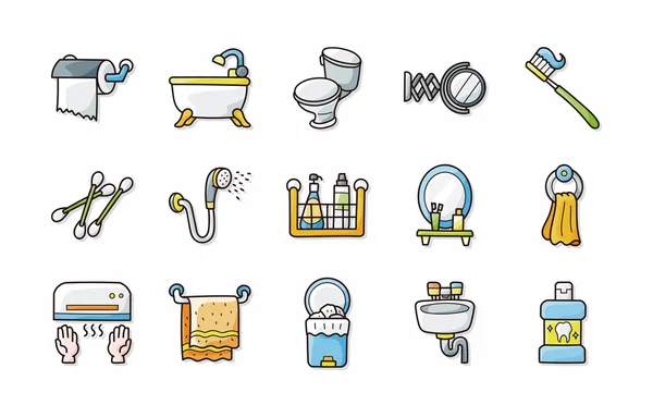 Conjunto de iconos sanitarios y de baño, eps10 — Archivo Imágenes Vectoriales