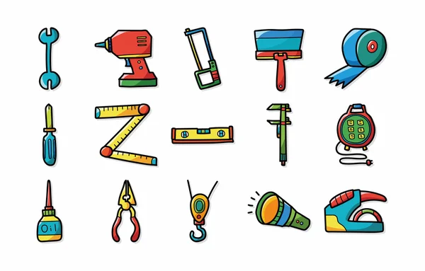 Worker tools icons set,eps10 — Stock Vector