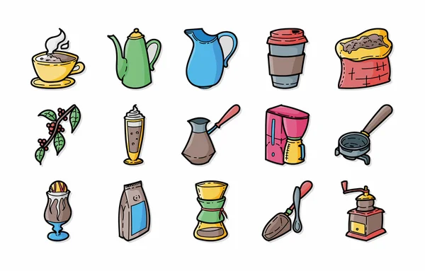 Conjunto de iconos de café y té, eps10 — Vector de stock