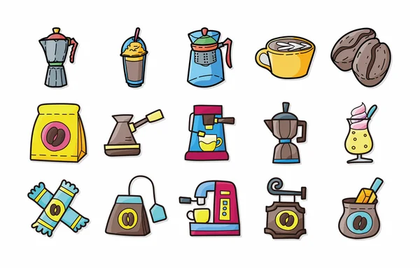 Conjunto de iconos de café y té, eps10 — Vector de stock