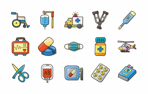 Hastane ve tıp Icons set, eps10 — Stok Vektör