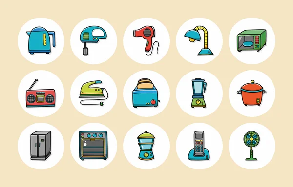 Home appliances icons set,eps10 — Stock Vector