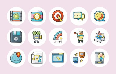 Sosyal Medya Icons set, eps10