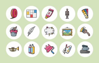 Sanat ve çizim simgeler kümesi, eps10