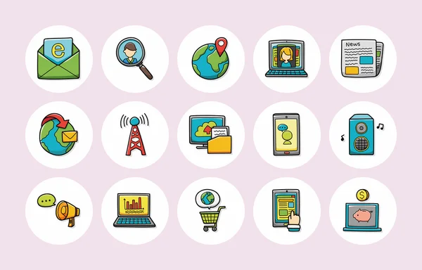 Social media icons set, eps10 — стоковый вектор