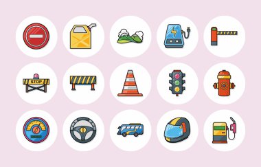 Trafik ve işareti simgeler kümesi, eps10