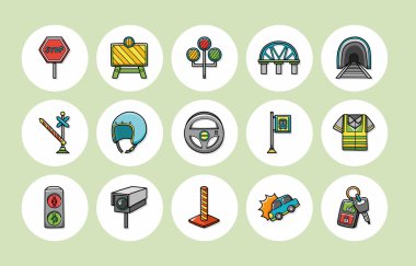 Trafik ve işareti simgeler kümesi, eps10