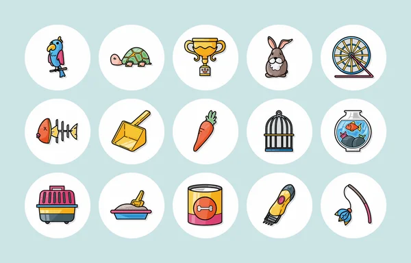 Haustiere Icons Set, Eps10 — Stockvektor